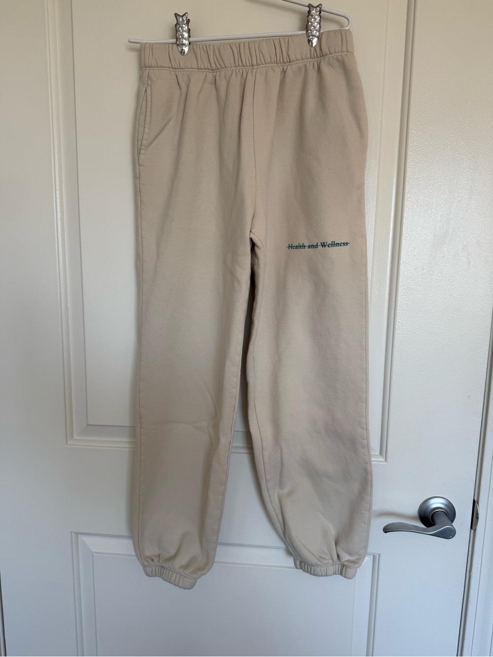 Call Her Daddy “Health & Wellness” Women's Beige Jogger Sweatpants